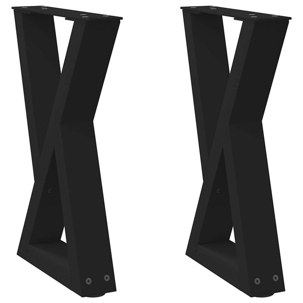 Musta sohvapöydän jalat Ghida 28x(42-43,3)cm (2 kpl teräs)