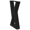 Musta sohvapöydän jalat Ghida 28x(42-43,3)cm (2 kpl teräs)