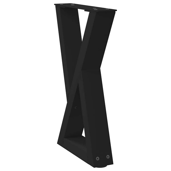 Musta sohvapöydän jalat Ghida 28x(42-43,3)cm (2 kpl teräs)