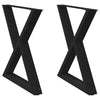 Musta ruokapöydän jalat Ghida 70x(72-73,3)cm (2 kpl, teräs)