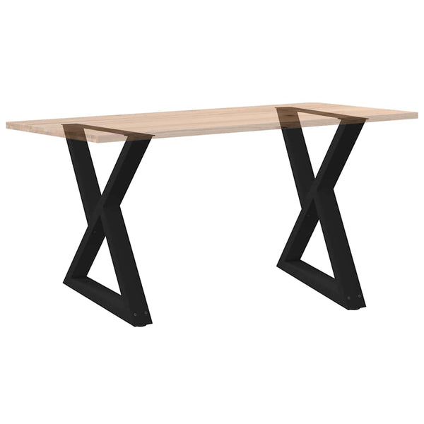 Musta ruokapöydän jalat Ghida 70x(72-73,3)cm (2 kpl, teräs)