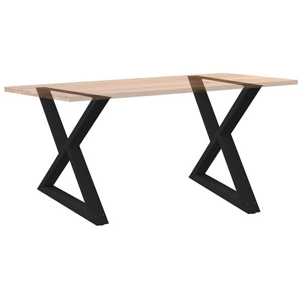 Musta ruokapöydän jalat Ghida 90x(72-73,3)cm (2 kpl teräs)
