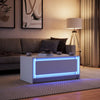 Couchtisch Vedad (Holz) in Weiß mit LED-Beleuchtung