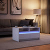 Weißer Couchtisch mit LED-Beleuchtung Guropol (Holz)