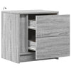 Grauer Nachttisch mit LED-Beleuchtung Tanja (2er Set Sonoma-Holz)