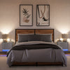 Graue, an der Wand montierbare Nachttische mit LED-Beleuchtung Neofit (2 Stück Sonoma)