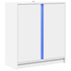 Valkoinen senkki led-valoilla Sarmisegetuza 77x34x85cm (puinen)
