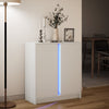 Valkoinen senkki led-valoilla Sarmisegetuza 77x34x85cm (puinen)