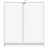 Valkoinen senkki led-valoilla Sarmisegetuza 77x34x85cm (puinen)