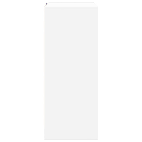 Valkoinen senkki led-valoilla Sarmisegetuza 77x34x85cm (puinen)