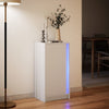 Valkoinen senkki led-valoilla Iovuta 42,5x34x85cm (puinen)