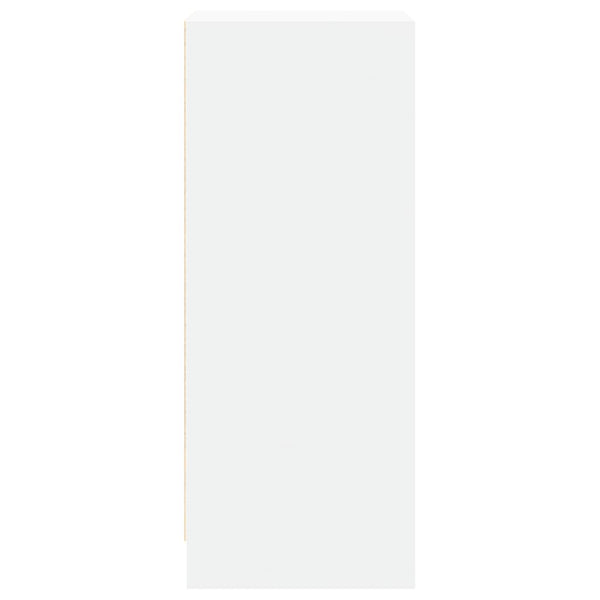 Valkoinen senkki led-valoilla Iovuta 42,5x34x85cm (puinen)