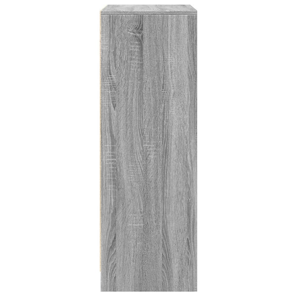 Harmaa senkki led-valoilla Artansa 77x34x100cm (puinen)