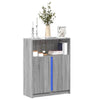 Harmaa senkki led-valoilla Artansa 77x34x100cm (puinen)