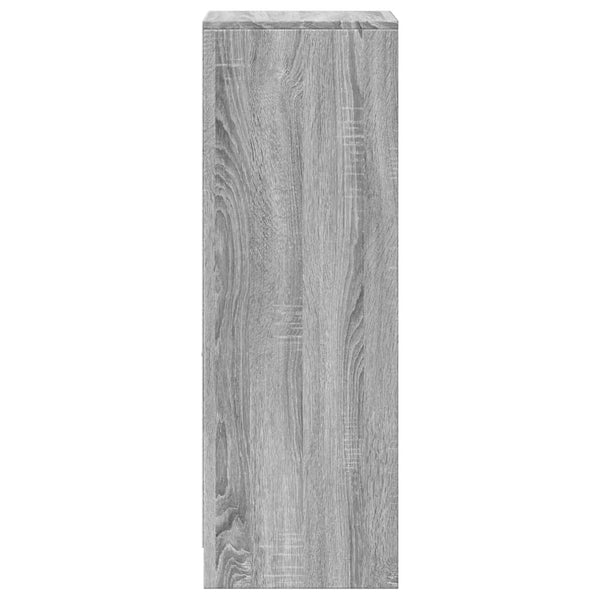 Graues Sideboard mit LED-Beleuchtung Rachelle 38x34x100cm (Holz)