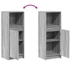 Graues Sideboard mit LED-Beleuchtung Rachelle 38x34x100cm (Holz)