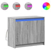 Graues Sideboard mit LED-Beleuchtung Tanin 72x34x61cm (Holz)