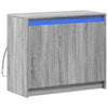 Graues Sideboard mit LED-Beleuchtung Tanin 72x34x61cm (Holz)