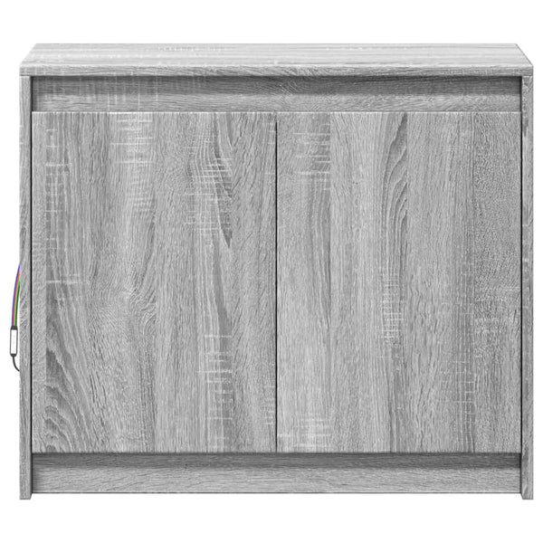 Graues Sideboard mit LED-Beleuchtung Tanin 72x34x61cm (Holz)