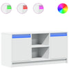 Weißer TV-Schrank mit LED-Beleuchtung Basch 100x34x50cm (Holz)