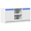 Weißer TV-Schrank mit LED-Beleuchtung Basch 100x34x50cm (Holz)