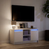 Weißer TV-Schrank mit LED-Beleuchtung Basch 100x34x50cm (Holz)