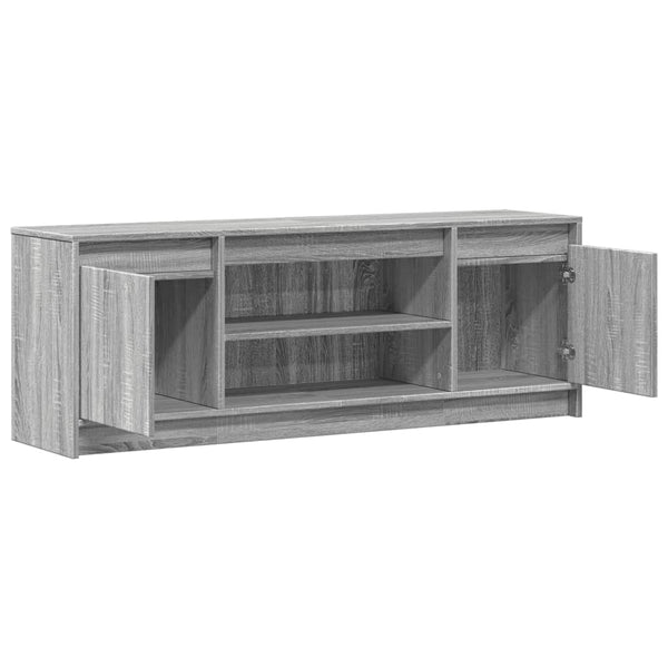 Harmaa tv-taso led-valoilla Basch 139,5x34x50cm (puinen)