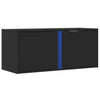 Schwarzer TV-Wandschrank Diora 80x31x35cm (mit LED-Beleuchtung)