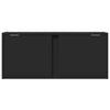 Schwarzer TV-Wandschrank Diora 80x31x35cm (mit LED-Beleuchtung)