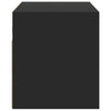Schwarzer TV-Wandschrank Diora 80x31x35cm (mit LED-Beleuchtung)