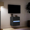 Musta tv-seinäkaappi Awwad 41x31x45cm (led-valoilla)