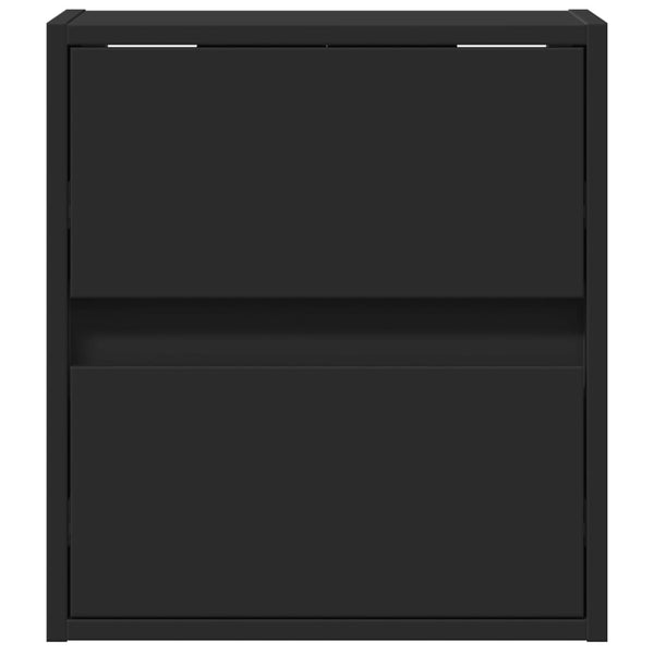 Musta tv-seinäkaappi Awwad 41x31x45cm (led-valoilla)