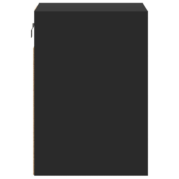Musta tv-seinäkaappi Awwad 41x31x45cm (led-valoilla)