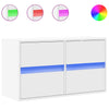 Weißer TV-Wandschrank Awwad 80x31x45cm (mit LED-Beleuchtung)