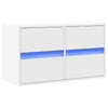 Weißer TV-Wandschrank Awwad 80x31x45cm (mit LED-Beleuchtung)