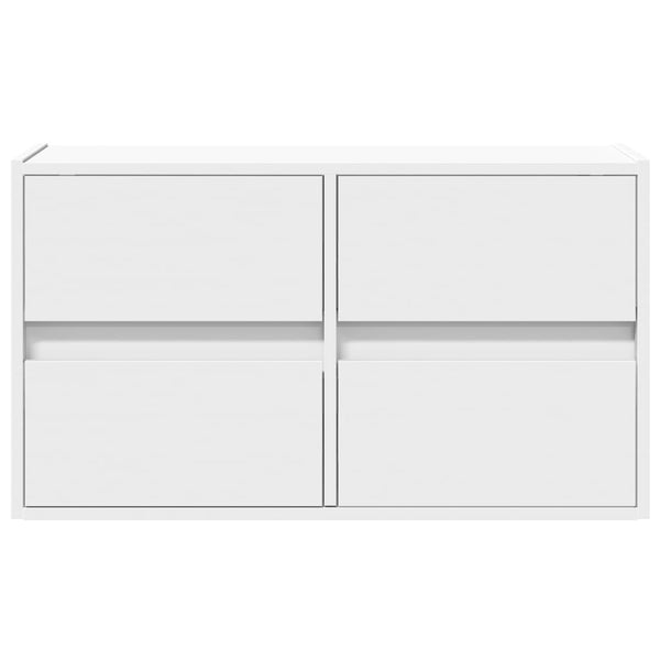 Weißer TV-Wandschrank Awwad 80x31x45cm (mit LED-Beleuchtung)