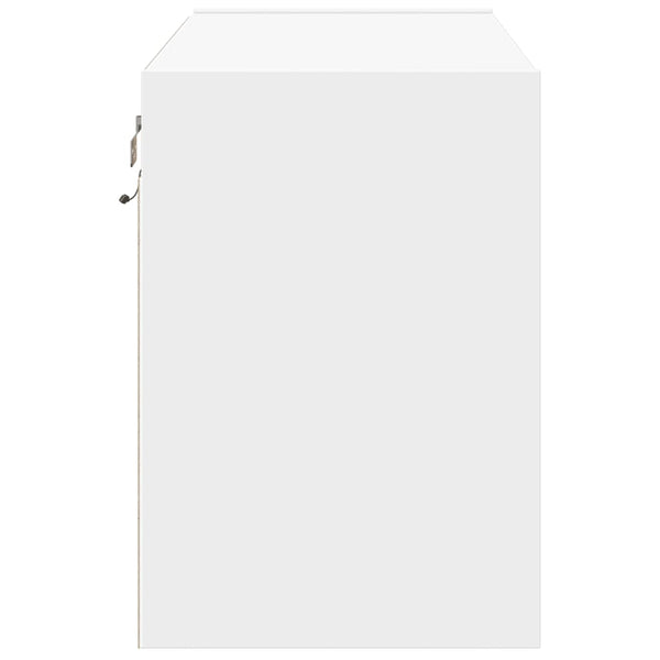 Weißer TV-Wandschrank Awwad 80x31x45cm (mit LED-Beleuchtung)