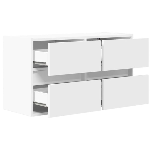 Weißer TV-Wandschrank Awwad 80x31x45cm (mit LED-Beleuchtung)