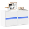 Weißer TV-Wandschrank Awwad 80x31x45cm (mit LED-Beleuchtung)
