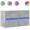 TV-Wandschrank Awwad in Betongrau 80x31x45cm (mit LED-Beleuchtung)