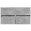 TV-Wandschrank Awwad in Betongrau 80x31x45cm (mit LED-Beleuchtung)