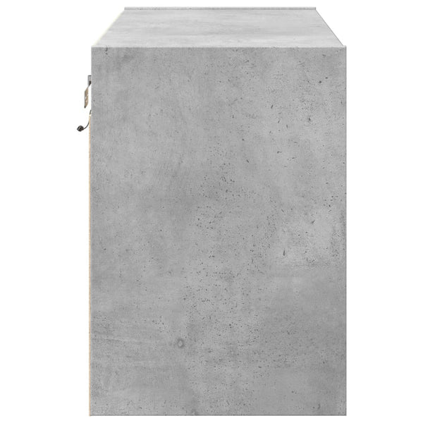 TV-Wandschrank Awwad in Betongrau 80x31x45cm (mit LED-Beleuchtung)