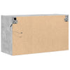 TV-Wandschrank Awwad in Betongrau 80x31x45cm (mit LED-Beleuchtung)