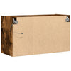 TV-Wandvitrine Awwad aus Eiche geräuchert 80x31x45cm (mit LED-Beleuchtung)