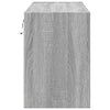 Grauer TV-Wandschrank Awwad 80x31x45cm (mit LED-Beleuchtung Sonoma)