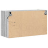 Grauer TV-Wandschrank Awwad 80x31x45cm (mit LED-Beleuchtung Sonoma)