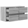 Grauer TV-Wandschrank Awwad 80x31x45cm (mit LED-Beleuchtung Sonoma)