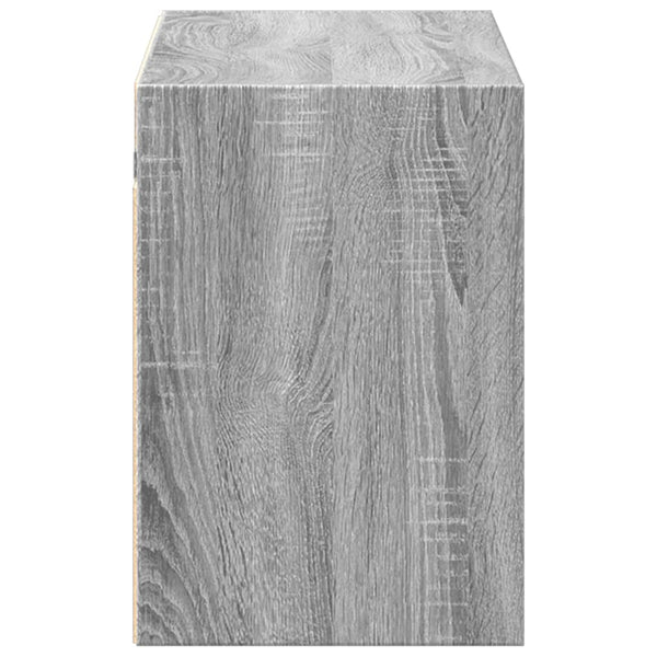 Grauer TV-Wandschrank Awwad 100x31x45cm (mit LED-Beleuchtung Sonoma)