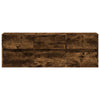 Awwad TV-Wandschrank Rauch Eiche 130x31x45cm (mit LED-Beleuchtung)