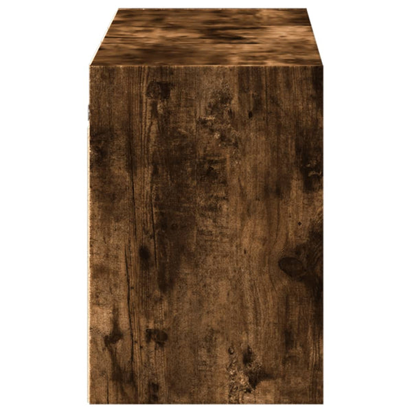 Awwad TV-Wandschrank Rauch Eiche 130x31x45cm (mit LED-Beleuchtung)